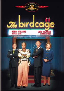 The Birdcage box cover featuring a gay couple and straight couple under a marquee