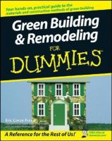Green building & remodeling for dummies   