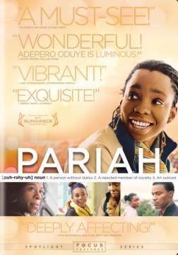 Pariah box cover featuring young Black woman with braids smiling