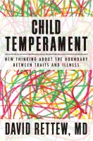 Child temperament : new thinking about the boundary between traits and illness  