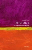 Rhetoric : a very short introduction  