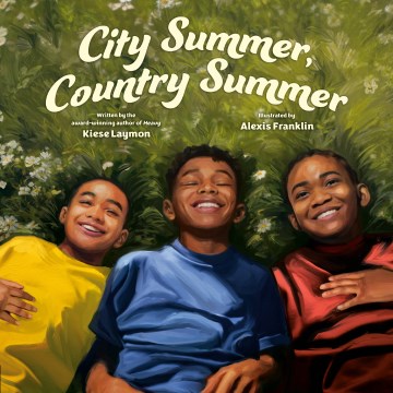Cover for City Summer, Country Summer featuring 3 young boys laying in grass