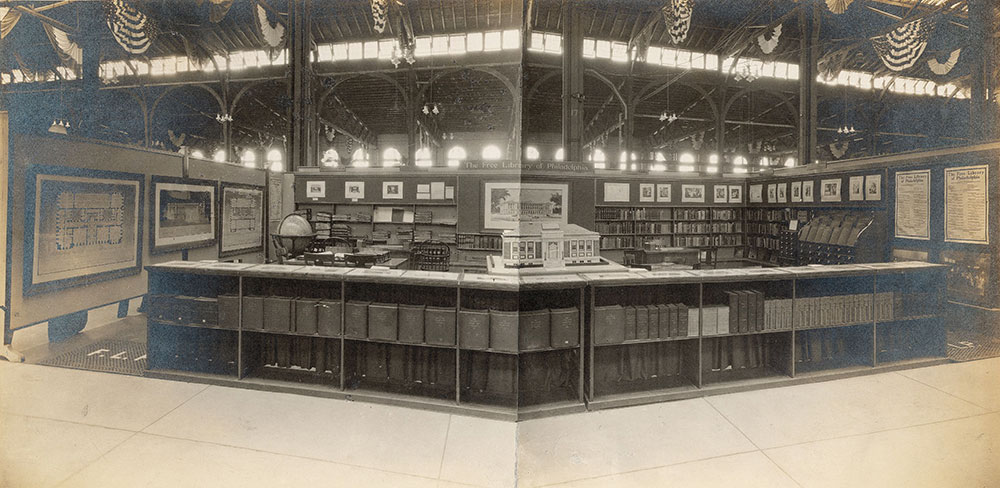 Free Library of Philadelphia booth at the Philadelphia To-day and To-morrow Exhibition, 1916