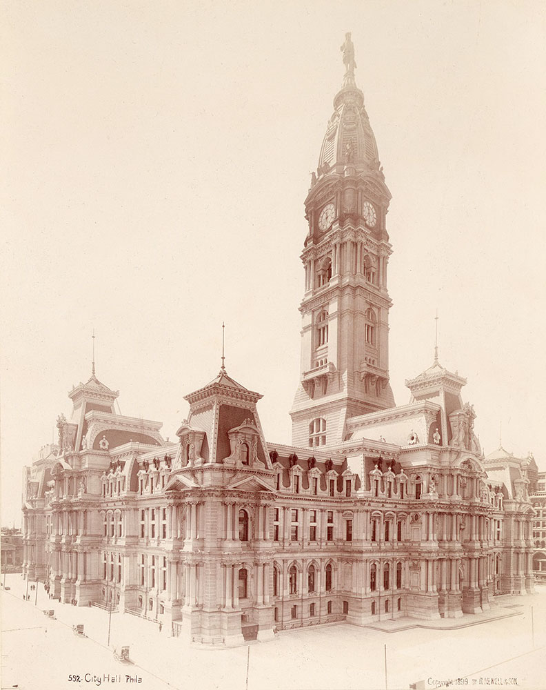 Philadelphia City Hall in 1899, designed by John McArthur, Jr., architect, and built between 1871 and 1901