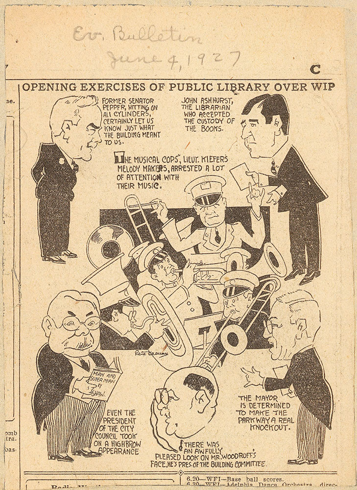 Opening exercises of public library over WIP