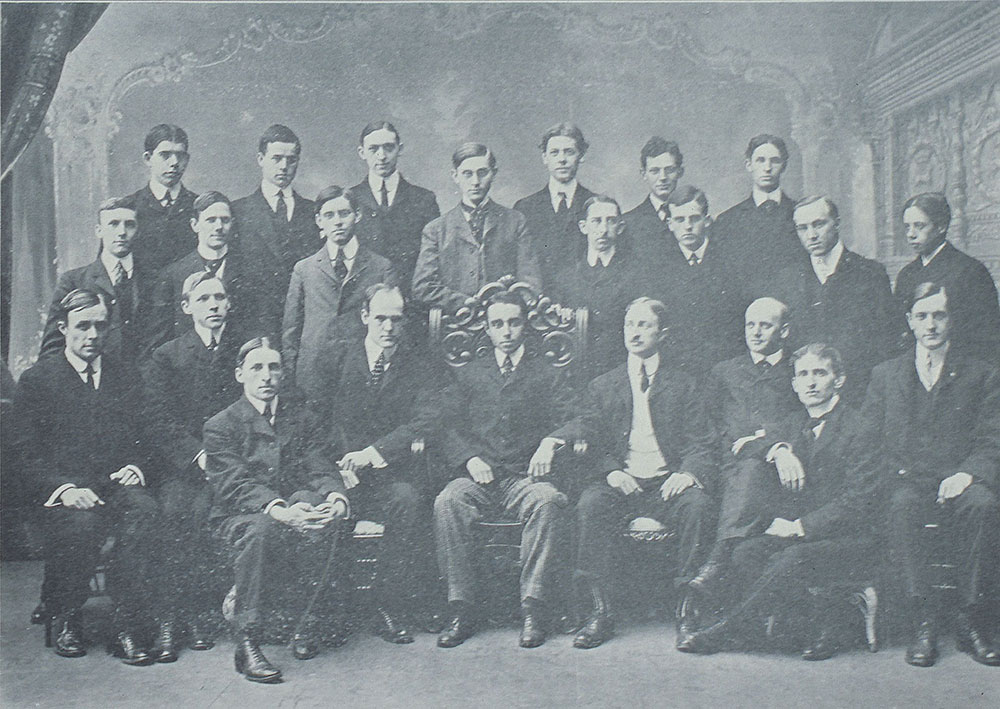 Architectural Society at the University of Pennsylvania with its president Julian Abele seated in center, 1902