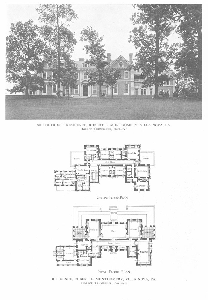 South Front, Residence, Robert L. Montgomery, Villa Nova, PA