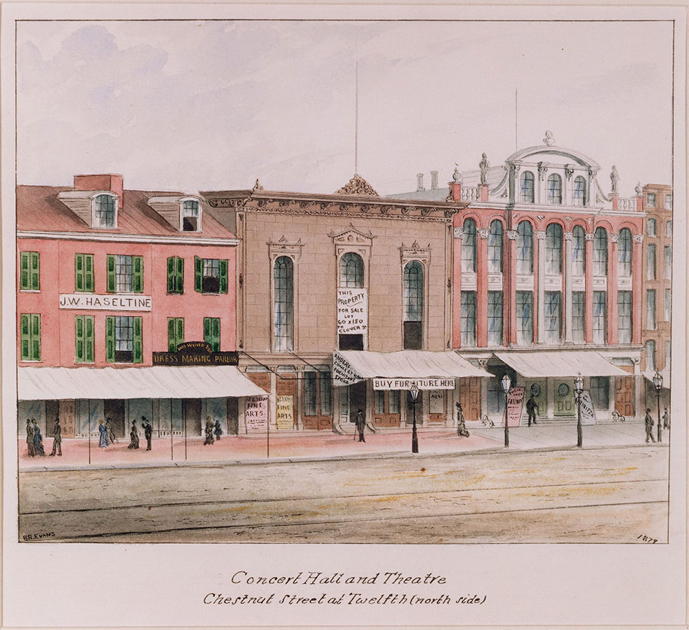 Concert hall and theatre, Chestnut Street and Twelfth (north side)
