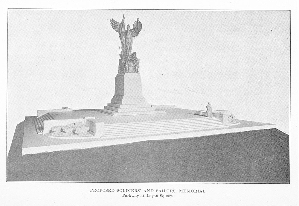 Proposed soldiers' and sailors' memorial, Logan Square in Philadelphia 