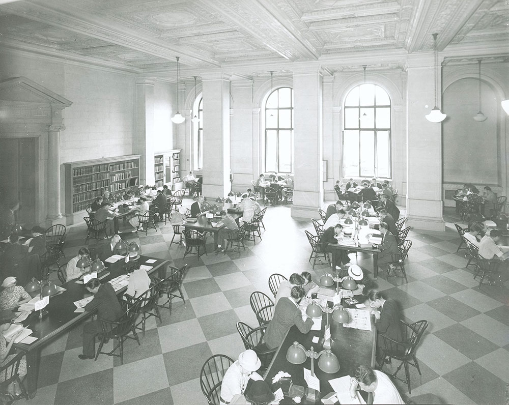 Reference Room, now the Music Department of the Central Library of the Free Library of Philadelphia
