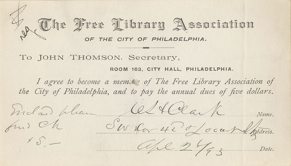 Library Card of Les & Clark
