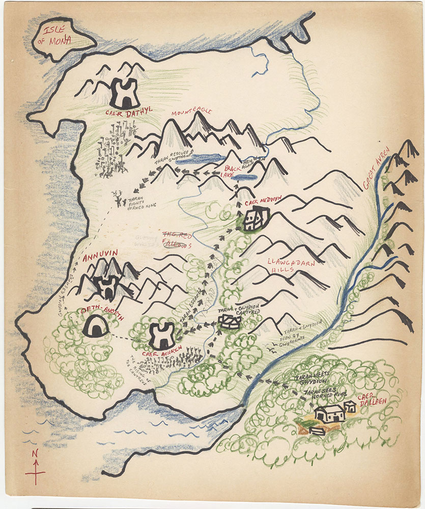 Later version of map of Prydain