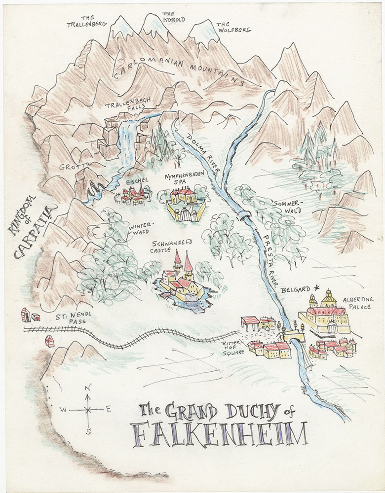 Later version of map of the Grand Duchy of Falkenheim, for The Drackenberg Adventure