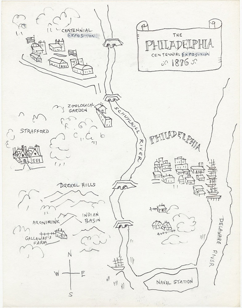 Later version of map of Philadelphia, for The Philadelphia Adventure
