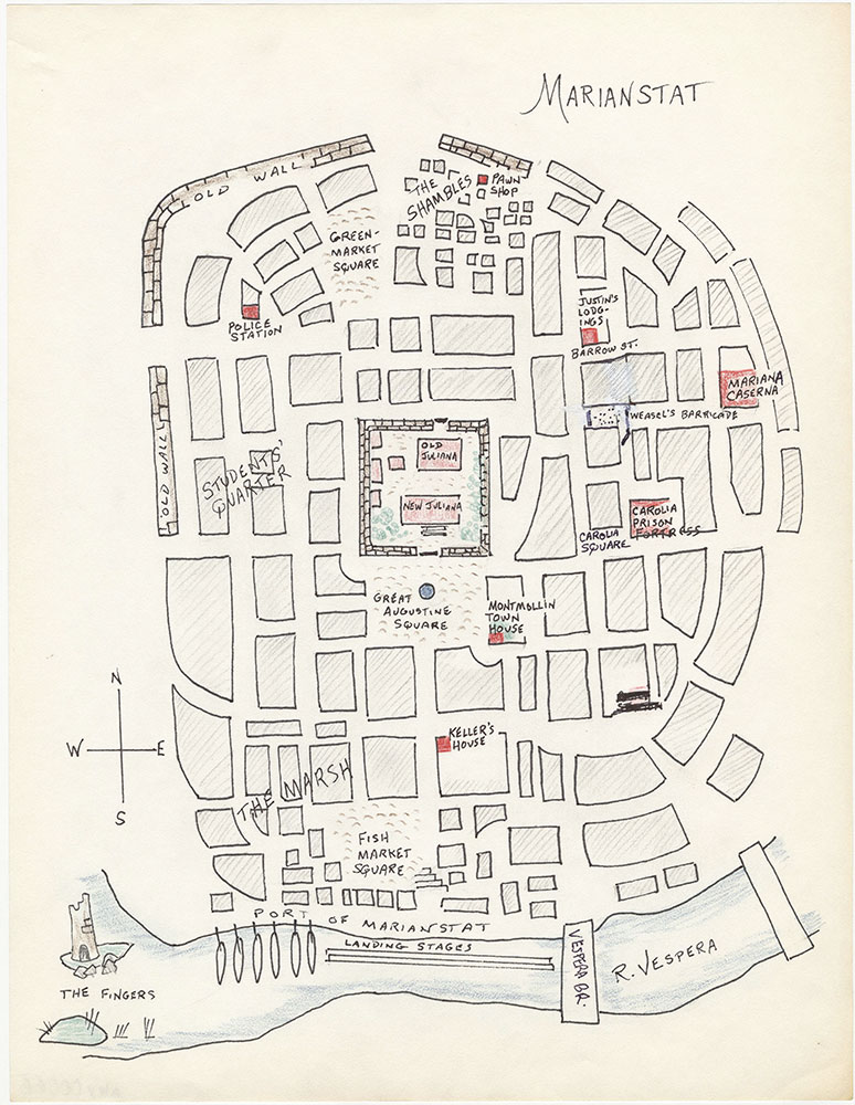 Third version of map of Marianstat, for The Beggar Queen