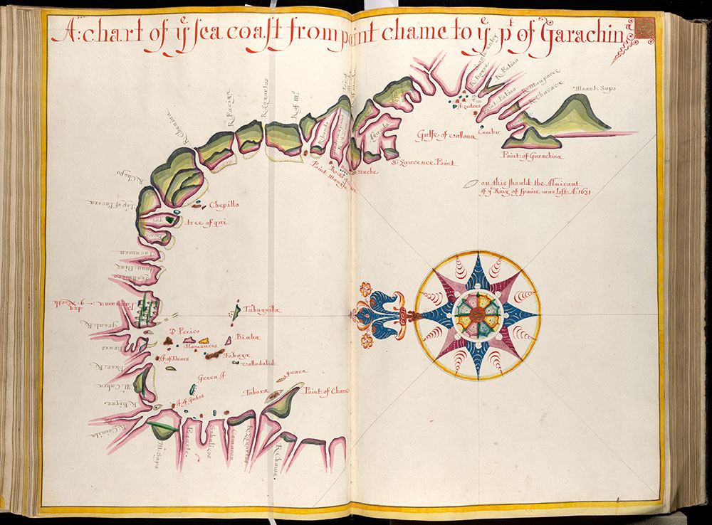 A chart of ye sea coast from point chame to ye pt of Garachin