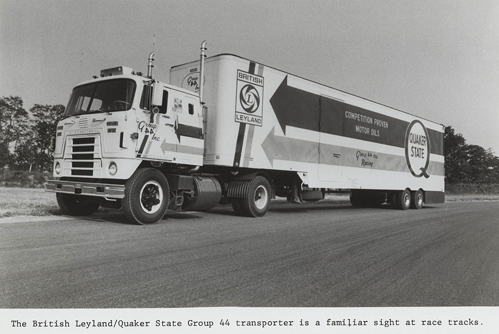 British Leyland/Quaker State Group 44 transporter
