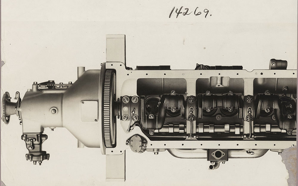 Overhead View of the Haynes Six-Cyl. Motor - 1922