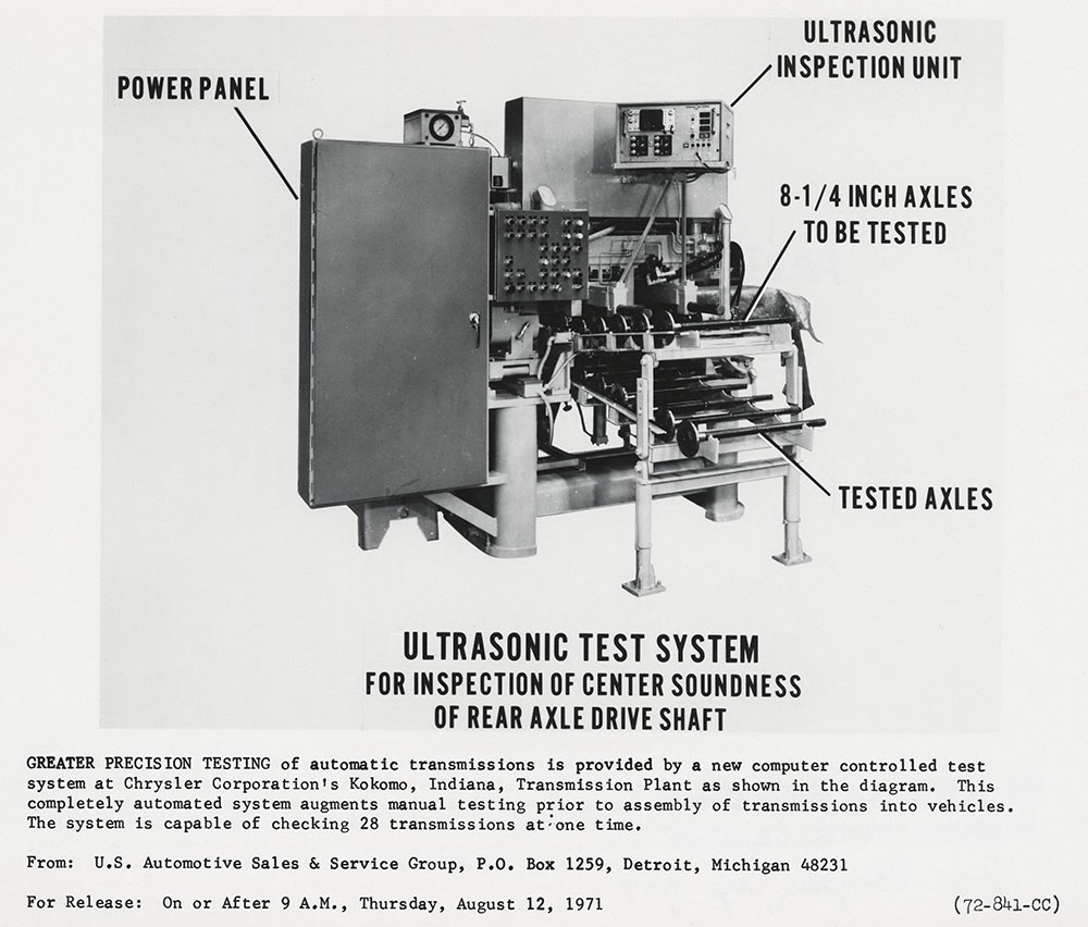 Chrysler Corp. Greater Precision Testing