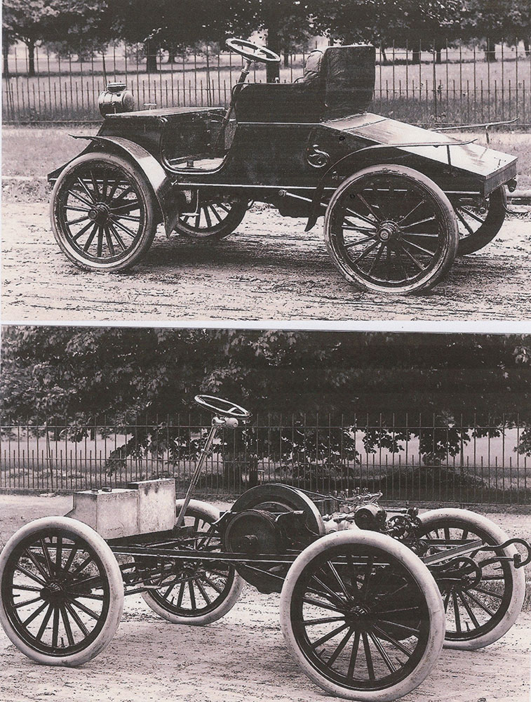 (1) 1903 Baldner Runabout (2) 1903 Baldner Chassis