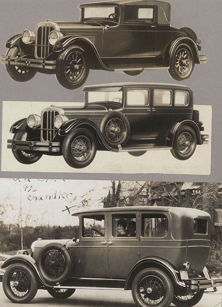 Chandler - 1928 Special Six Cabriolet (top): Sedan (middle): Sedan (bottom)