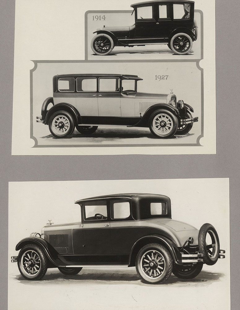 Chandler - 1914 Sedan (top): 1927 Sedan (middle): 1927 Coupe (bottom)
