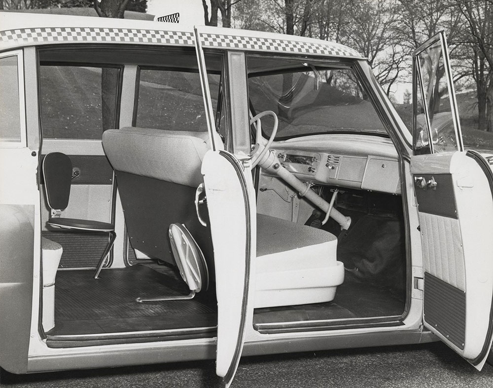 Checker Taxicab - 1960 Interior, showing auxiliary seats
