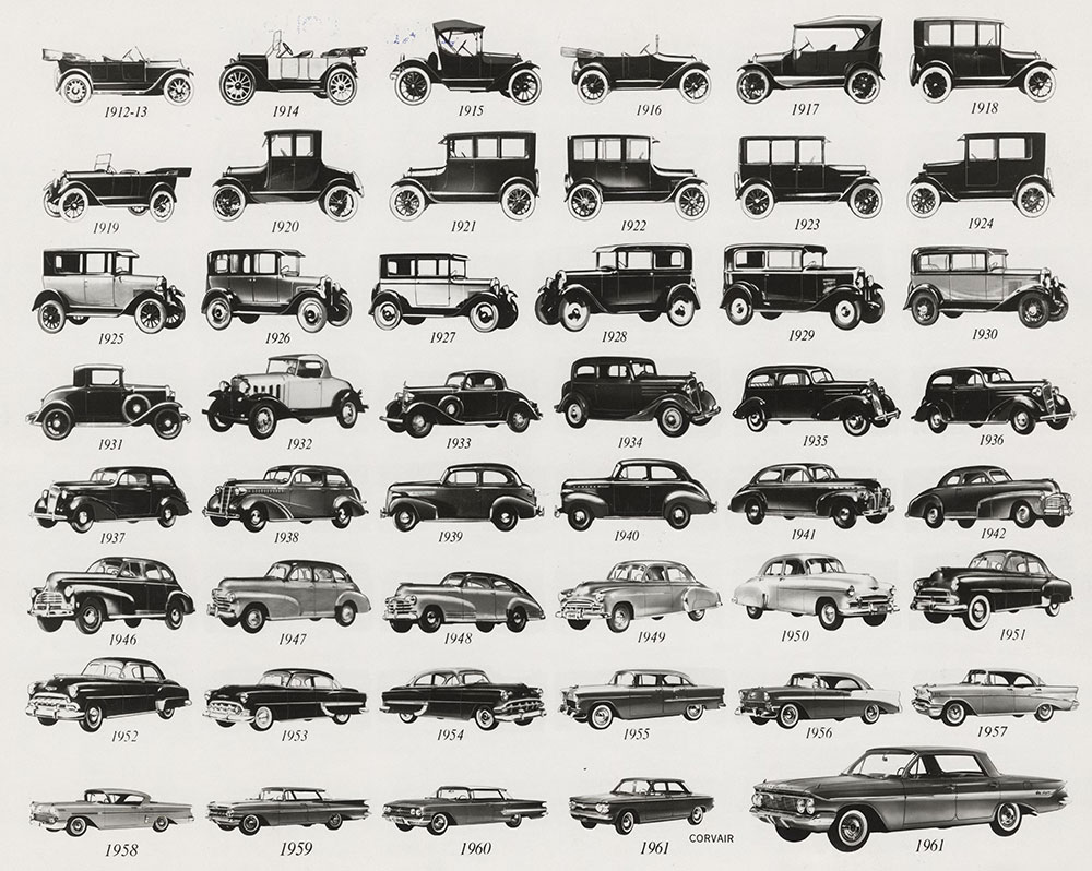 Chevrolet models 1912 through 1961