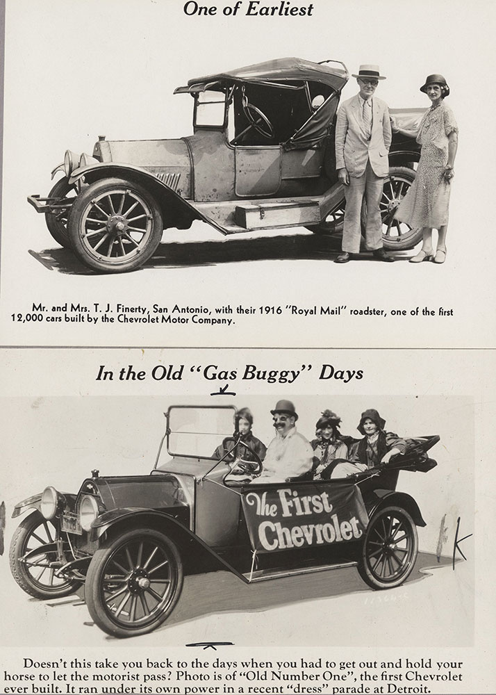 Chevrolet (top) 1916 Royal Mail roadster (bottom) 