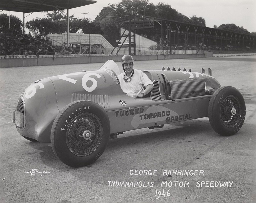 Tucker Torpedo Special: 1946 Indianapolis Motor Speedway, George Barringer at the wheel