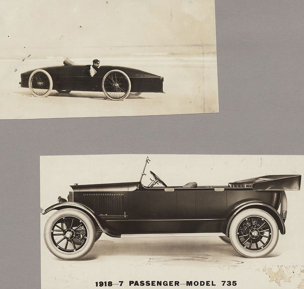 Stanley - 1906 (Top) Stanley steamer racing car (Bottom) 1918 Model 735 Stanley 7-passenger tourer