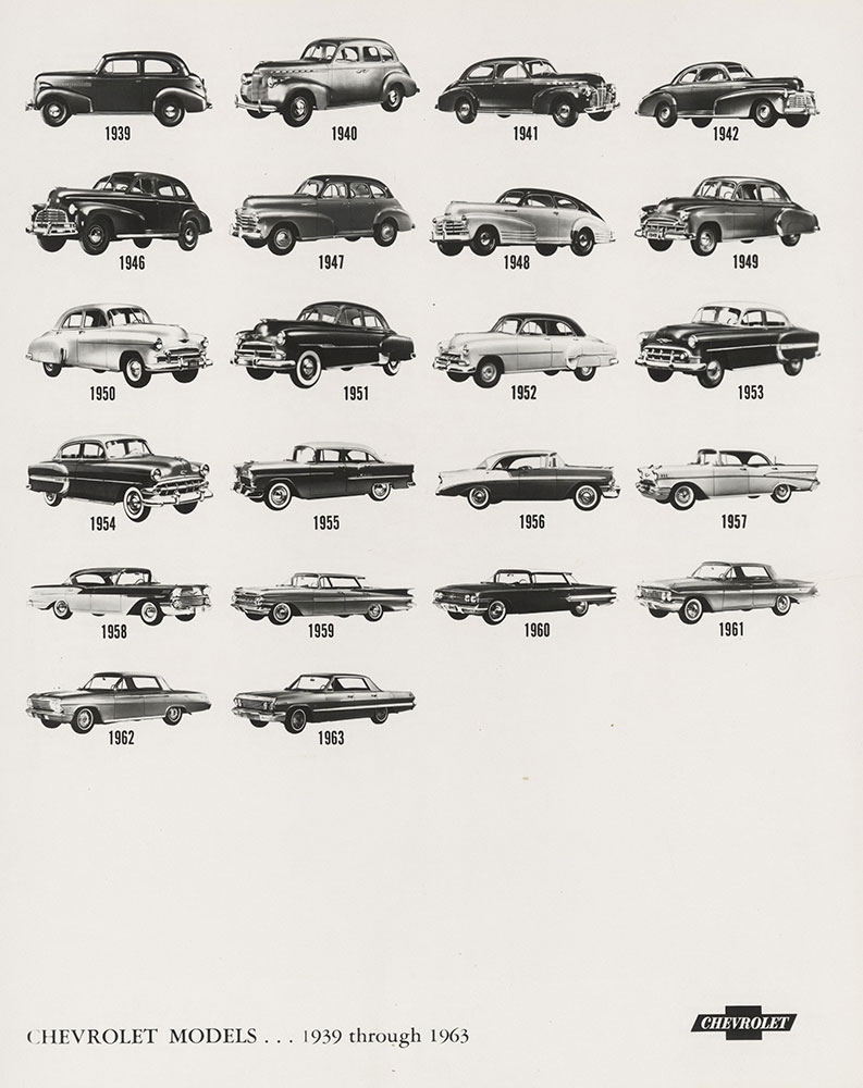 Chevrolet models 1939 through 1963