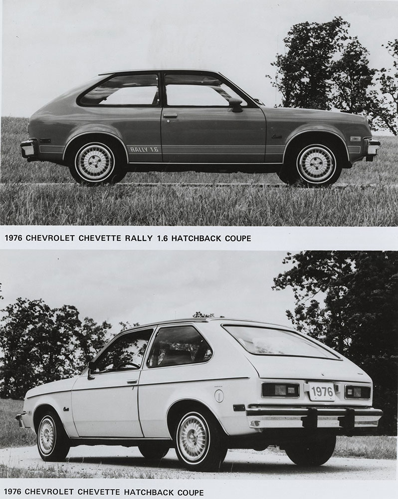 Chevrolet - 1976 - (top) Chevette Rally 1.6 hatchback coupe (bottom) Chevette hatchback coupe