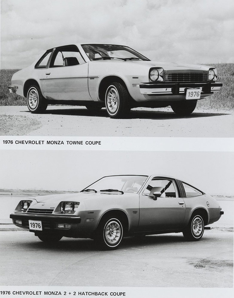 Chevrolet - 1976 - (top) Monza Towne Coupe (bottom) Monza 2+2 Hatchback Coupe