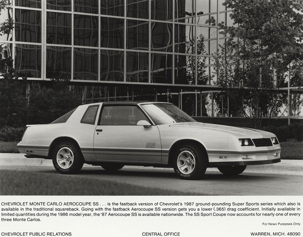 Chevrolet - 1987 - Monte Carlo Aerocoupe SS