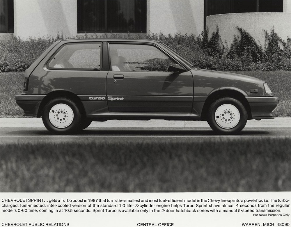 Chevrolet - 1987 - Turbo Sprint 2-door hatchback