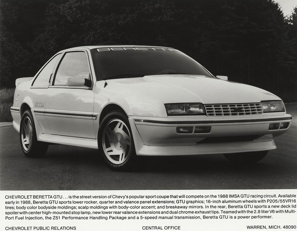 Chevrolet - 1988 - Beretta GTU sport coupe