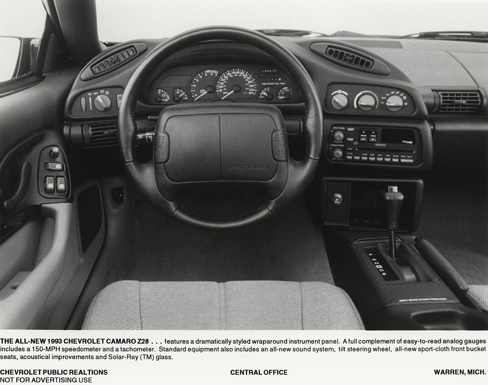 Chevrolet - 1993 - Camaro Z28 Interior, instrument panel
