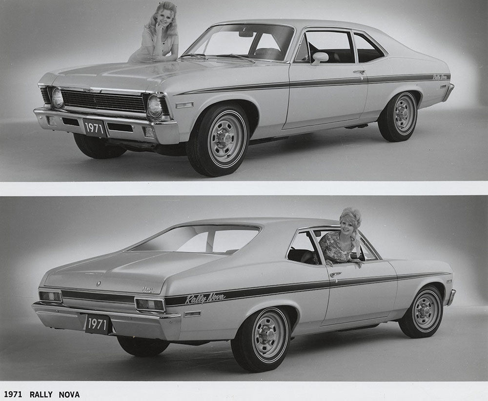 Chevrolet - 1971 - Rally Nova (top) front three quarter view (bottom) rear three quarter view