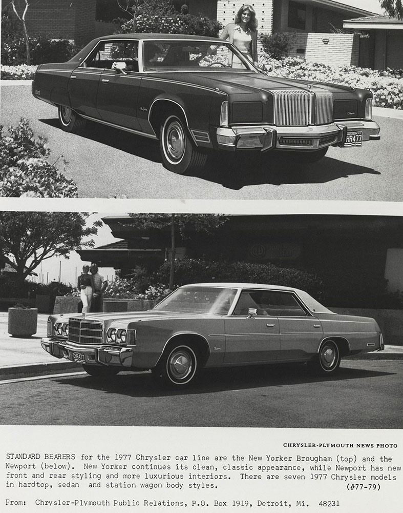 Chrysler New Yorker Brougham (top); Chrysler Newport (bottom)