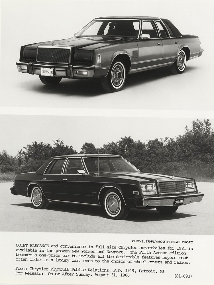 Chrysler New Yorker (top); Chrysler Newport (bottom)