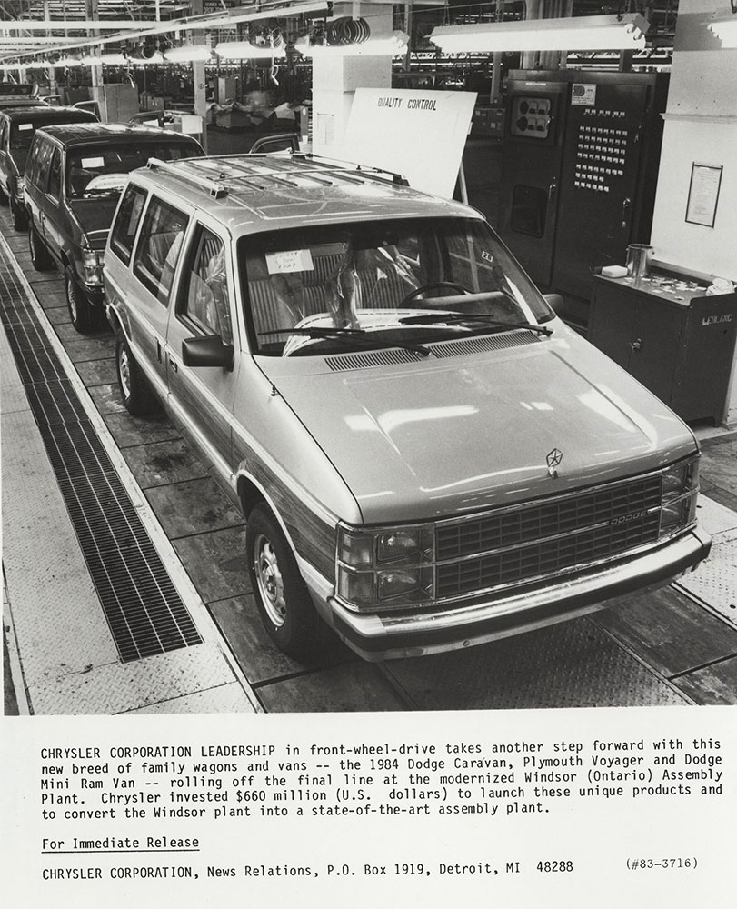 1984 Dodge Caravan and Plymouth Voyager and the Dodge Mini Ram Van.