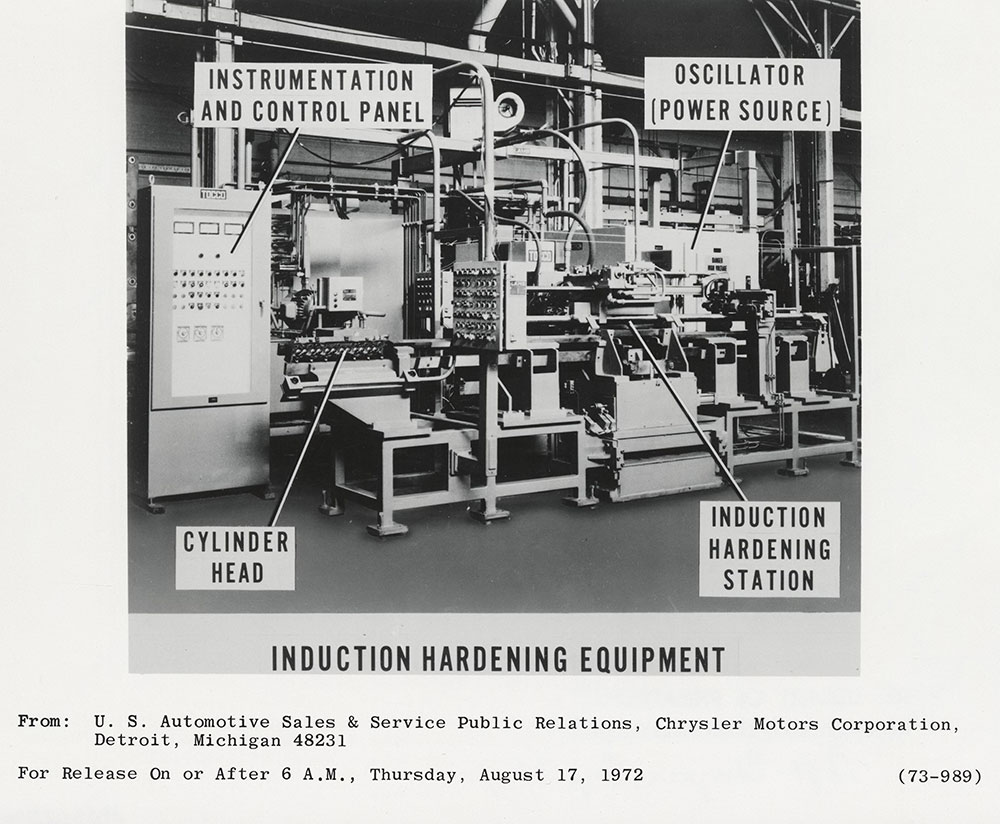 Chrysler- Induction Hardening Equipment