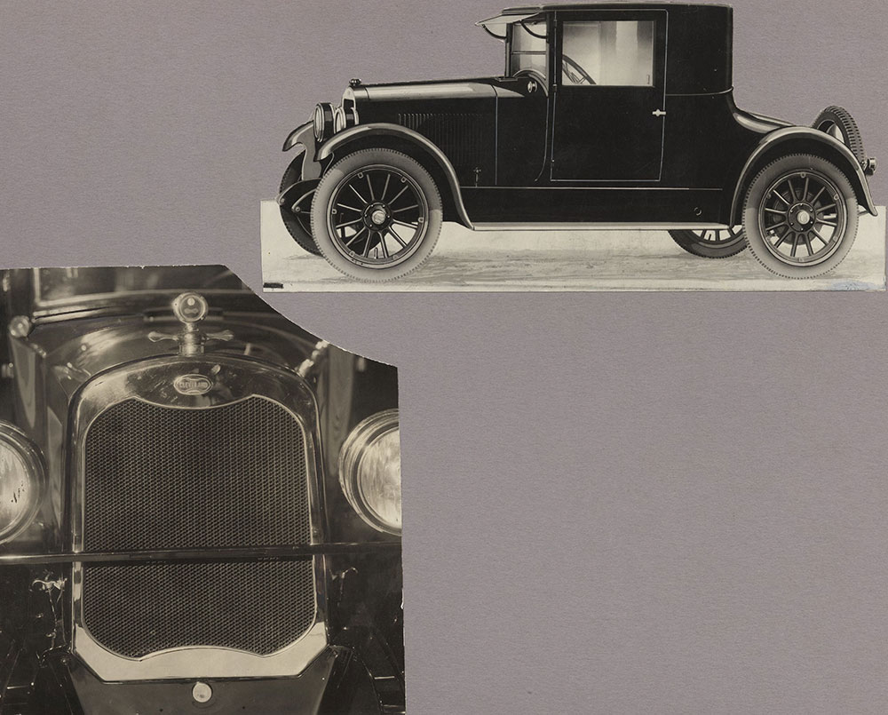 Cleveland coupe 1924 $1195 (top). Cleveland radiator (bottom).