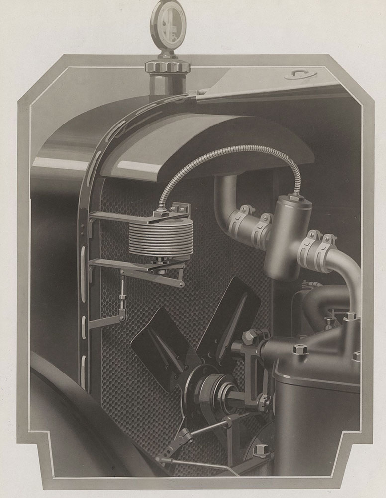 Thermostat Controlling Columbia Six Radiator Shutters - 1918