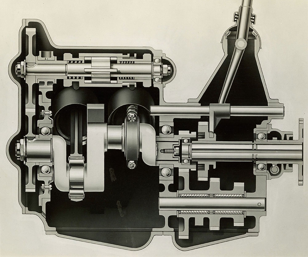 Coats Steamer.  Side View of Motor.  1922