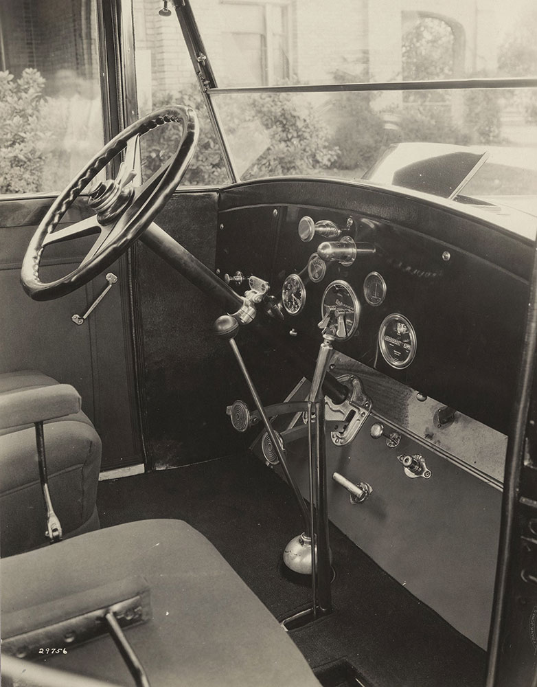 Cole interior, showing dashboard - 1923