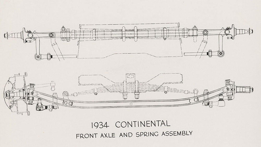Continental- 1934 Front axle and spring assembly