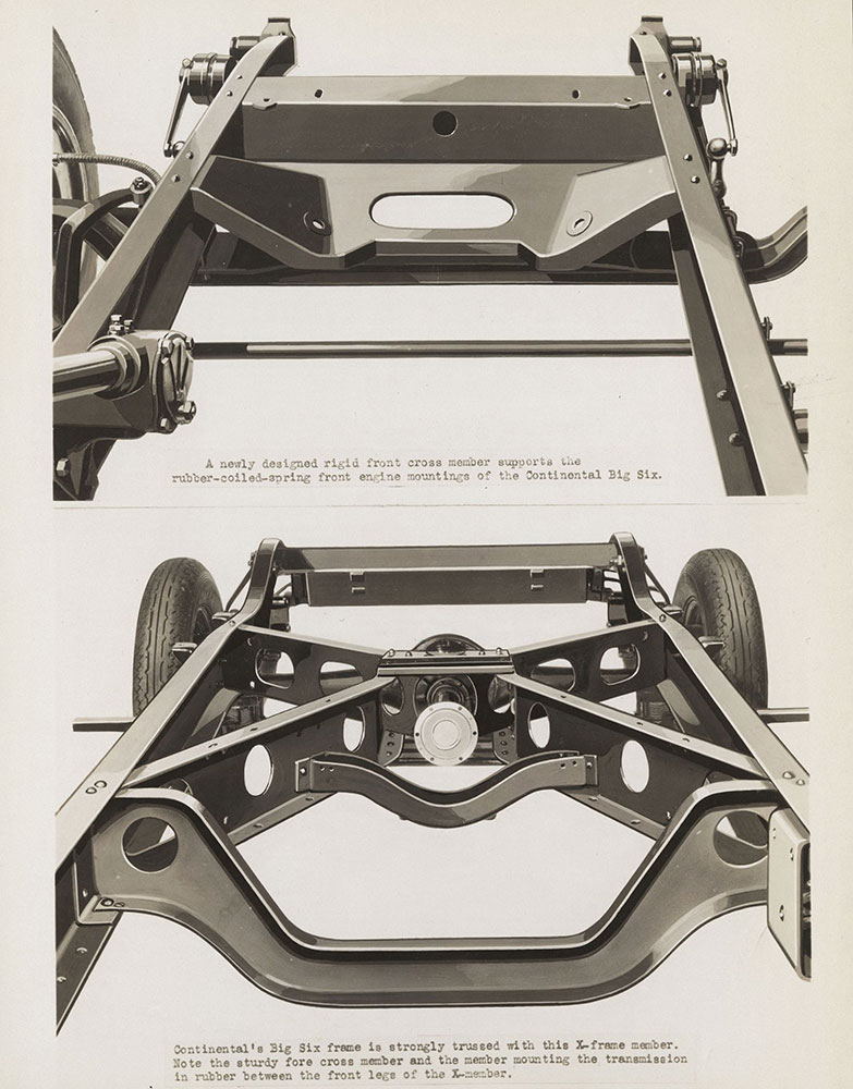 Continental's Big Six, mounting and frame - 1933
