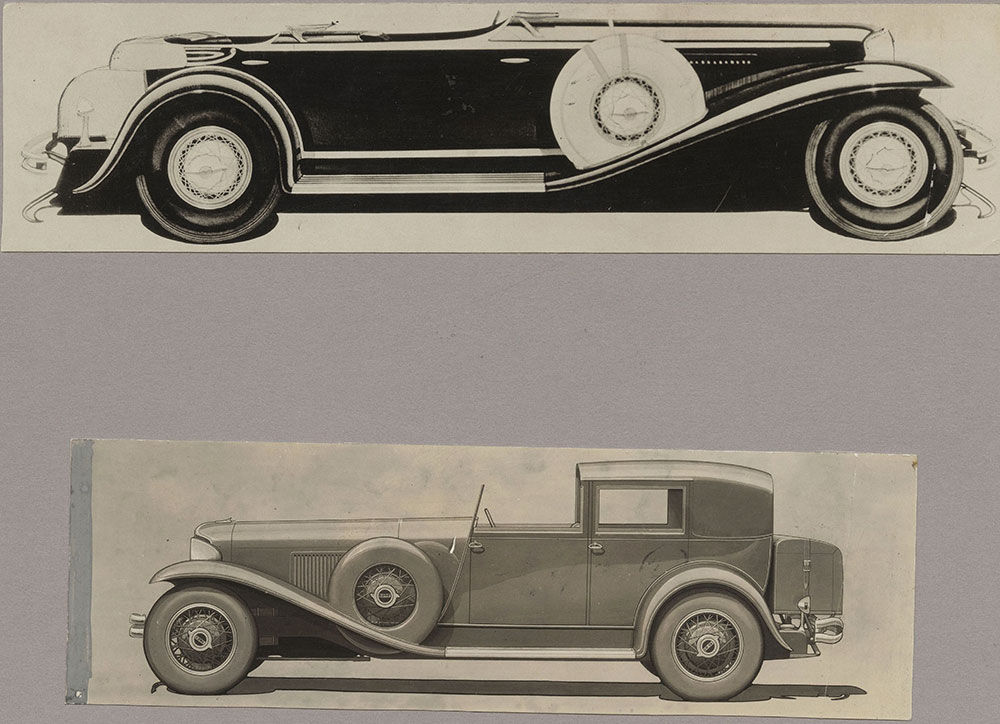 Cord - 1929 (Top: double-cowled phaeton.  Bottom: Town Car)